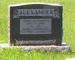 Mary <I>Galbraith</I> Alexander 