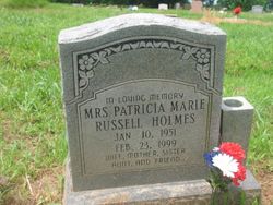 Mrs Patricia Marie <I>Russell</I> Holmes 