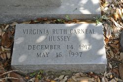 Virginia Ruth <I>Carneal</I> Hussey 