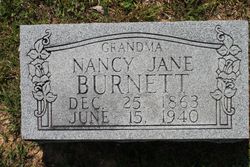 Nancy Jane <I>Crabtree</I> Burnett 