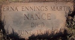 Erna Ennings <I>Martin</I> Nance 
