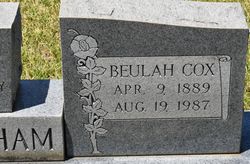 Beulah <I>Cox</I> Abraham 