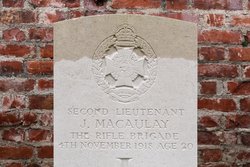 Second Lieutenant James Macaulay 