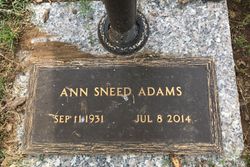 Ann <I>Sneed</I> Adams 