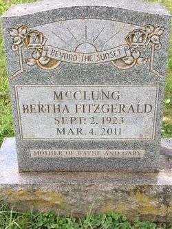Bertha Regina <I>Fitzgerald</I> McClung 