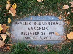 Phyllis <I>Blumenthal</I> Abrahms 
