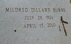 Mildred Estelle <I>Dillard</I> Burns 