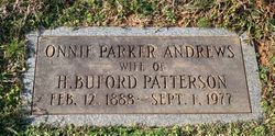 Onnie P <I>Andrews</I> Patterson 