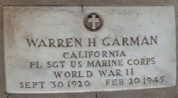 Sgt Warren Harding Garman 