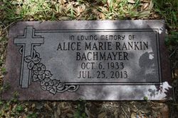 Alice Marie <I>Rankin</I> Bachmayer 