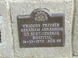 Private Abraham Abrahams 