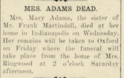 Mary Ann <I>Martindell</I> Adams 