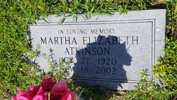 Martha Elizabeth <I>Carr</I> Atkinson 