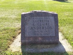 Lucretia Loretta <I>LeClair</I> Anderson 
