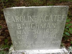 Caroline Acatee <I>Hamrick</I> Baughman 