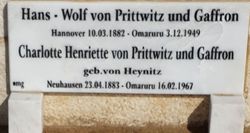 Charlotte <I>von Heynitz</I> von Prittwitz und Gaffron 