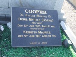 Doris Myrtle “Dorrie” <I>Cadd</I> Cooper 