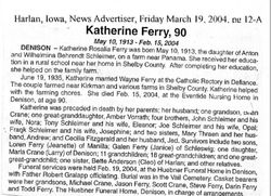 Katherine Rosalia <I>Schleimer</I> Ferry 