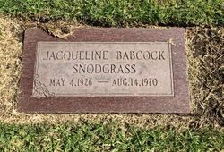 Jacqueline <I>Babcock</I> Snodgrass 