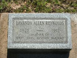 Lavanda Velda <I>Allen</I> Reynolds 