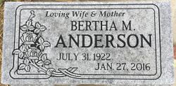 Bertha Margarite Miller <I>Baker</I> Anderson 