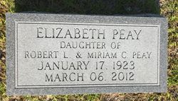 Elizabeth <I>Peay</I> Dinkins 