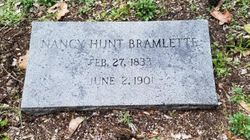 Nancy A. “Nannie” <I>Hunt</I> Bramlette 