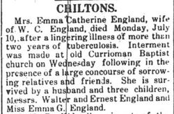 Emma Catherine <I>Sutton</I> England 