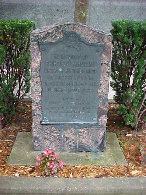 Princess Aracoma Cornstalk Baker Memorial