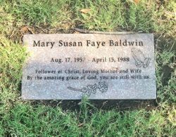 Mary Susan <I>Faye</I> Baldwin 