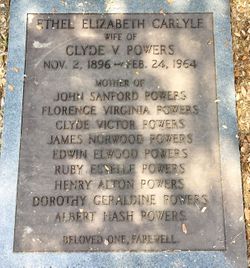 Ethel Elizabeth <I>Carlyle</I> Powers 