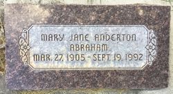Mary Jane <I>Anderton</I> Abraham 