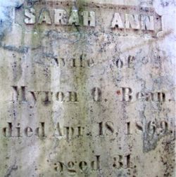 Sarah Ann <I>Porter</I> Bean 