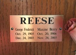 Maxine <I>Berry</I> Reese 