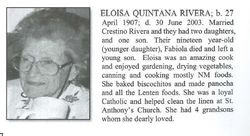 Eloisa <I>Quintana</I> Rivera 