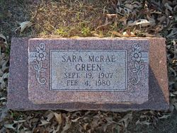 Sara Edith <I>McRae</I> Green 