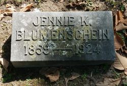 Jeannette K. “Jennie” <I>Kumler</I> Blumenschein 