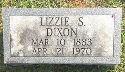 Lizzie S <I>Sanders</I> Dixon 