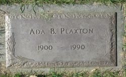 Ada B Plaxton 