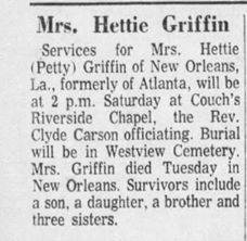 Hettie <I>Petty</I> Griffin 