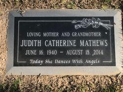 Judith Catherine “Judy” <I>King</I> Mathews 