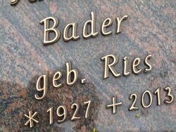 <I>Ries</I> Bader 