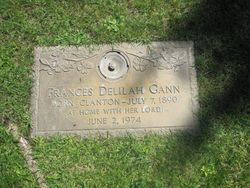 Frances Delilah <I>Clanton</I> Gann 