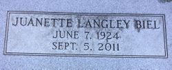 Juanette <I>Langley</I> Biel 