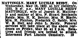 Mary Lucille <I>Buckler</I> Mattingly 
