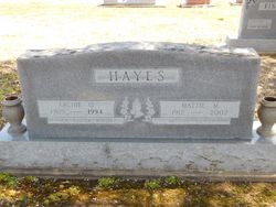 Mattie Maybelle <I>Hull</I> Hayes 