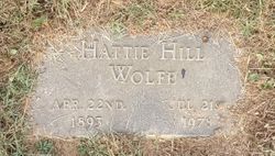Hattie Clara <I>Hill</I> Wolfe 