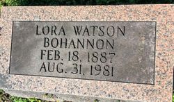 Lora Bell <I>Watson</I> Bohannon 