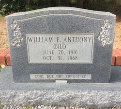 William Edward “Bill” Anthony 