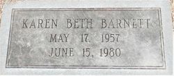 Karen Elizabeth “Beth” <I>Little</I> Barnett 